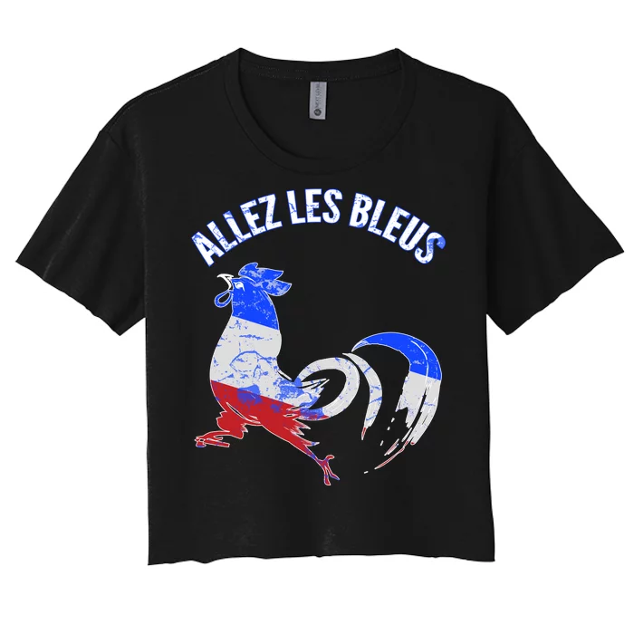 Allez Les Bleus France Soccer Women's Crop Top Tee