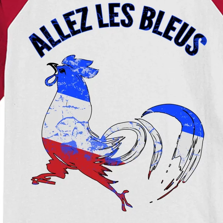 Allez Les Bleus France Soccer Kids Colorblock Raglan Jersey