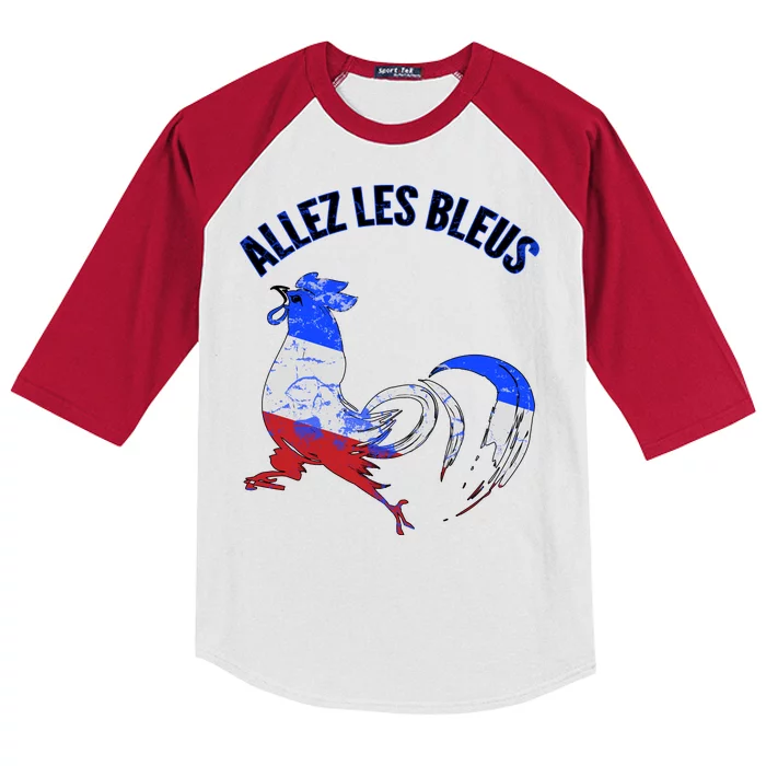 Allez Les Bleus France Soccer Kids Colorblock Raglan Jersey