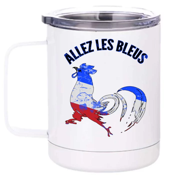 Allez Les Bleus France Soccer Front & Back 12oz Stainless Steel Tumbler Cup