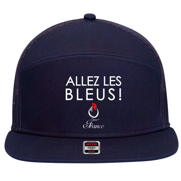 Allez Les Bleus France Soccer1 7 Panel Mesh Trucker Snapback Hat