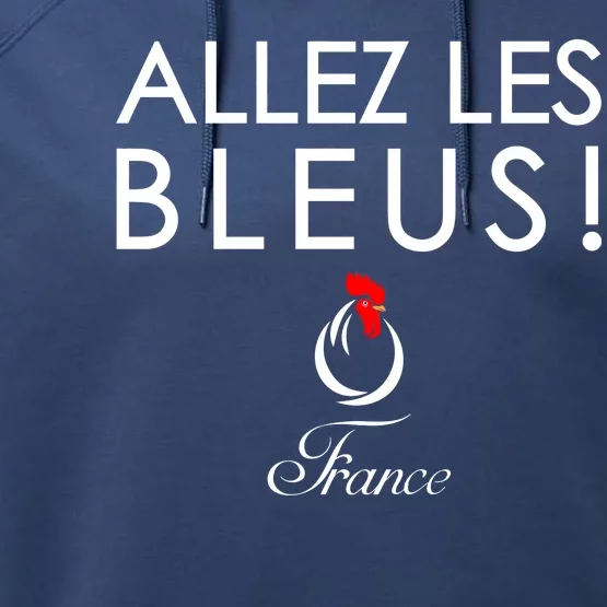 Allez Les Bleus France Soccer1 Performance Fleece Hoodie