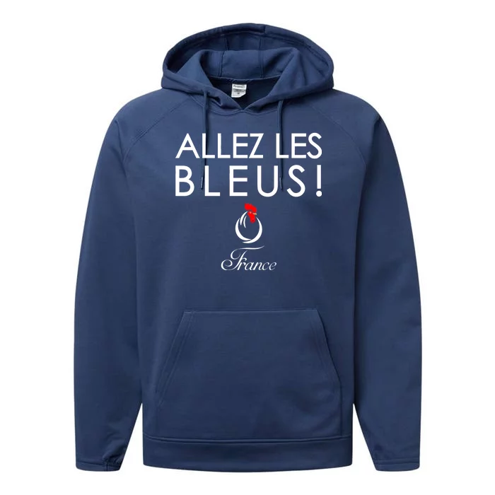 Allez Les Bleus France Soccer1 Performance Fleece Hoodie