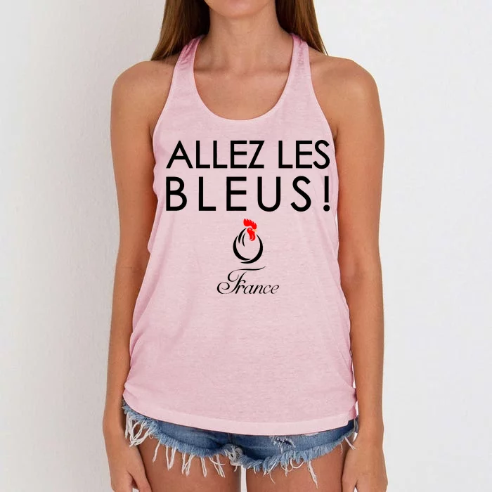 Allez Les Bleus France Soccer1 Women's Knotted Racerback Tank