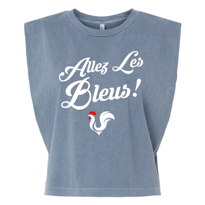 Allez Les Bleus France Team Chant Soccer Garment-Dyed Women's Muscle Tee