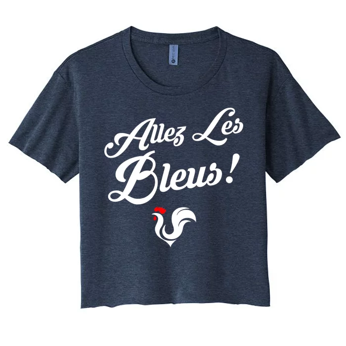 Allez Les Bleus France Team Chant Soccer Women's Crop Top Tee