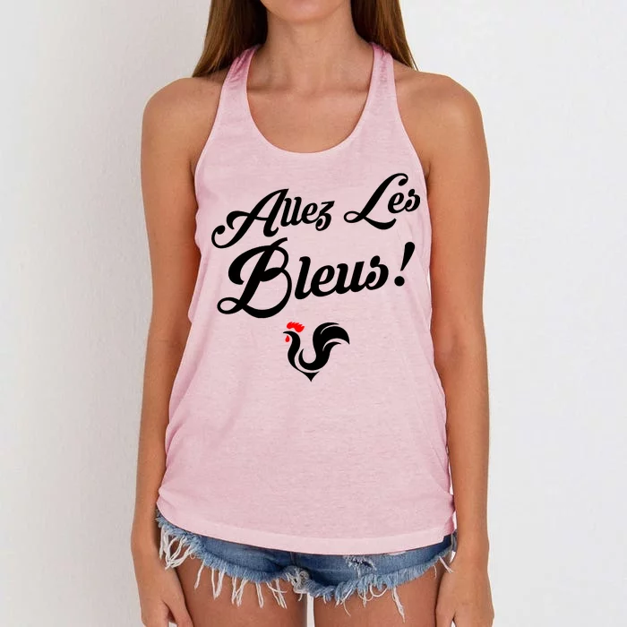 Allez Les Bleus France Team Chant Soccer Women's Knotted Racerback Tank