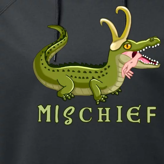 Alligator Gator Croki Crocodile God of Mischief Performance Fleece Hoodie