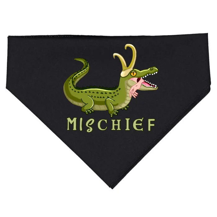 Alligator Gator Croki Crocodile God of Mischief USA-Made Doggie Bandana