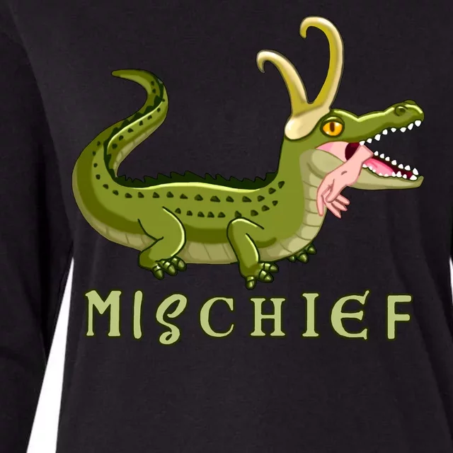 Alligator Gator Croki Crocodile God of Mischief Womens Cotton Relaxed Long Sleeve T-Shirt