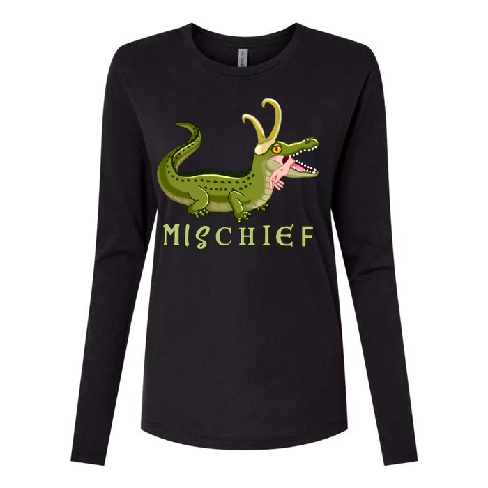 Alligator Gator Croki Crocodile God of Mischief Womens Cotton Relaxed Long Sleeve T-Shirt