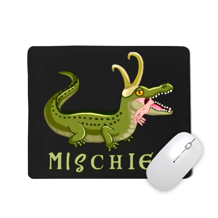 Alligator Gator Croki Crocodile God of Mischief Mousepad