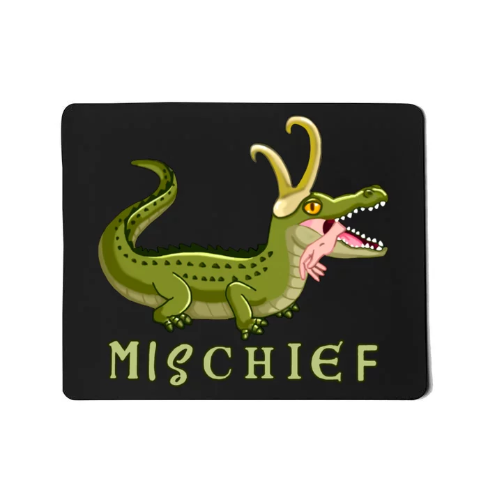 Alligator Gator Croki Crocodile God of Mischief Mousepad