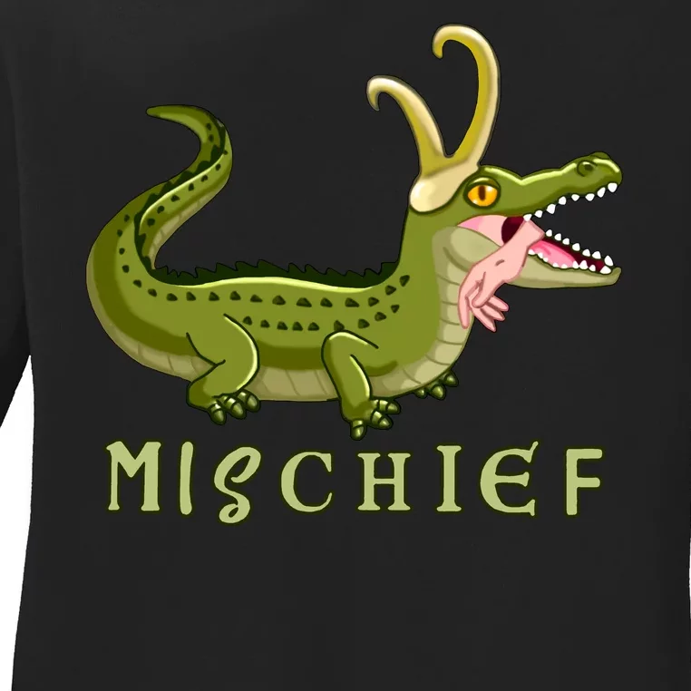 Alligator Gator Croki Crocodile God of Mischief Ladies Long Sleeve Shirt