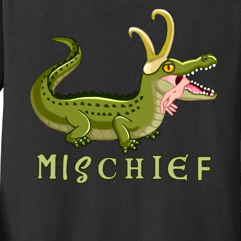 Alligator Gator Croki Crocodile God of Mischief Kids Long Sleeve Shirt