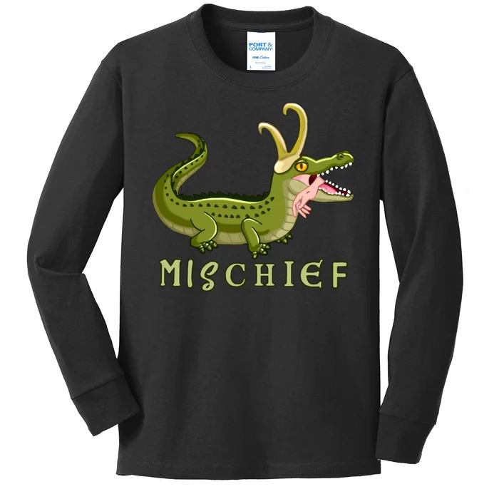 Alligator Gator Croki Crocodile God of Mischief Kids Long Sleeve Shirt