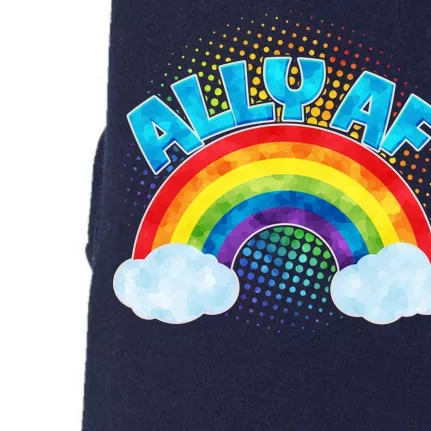 ALLY AF LGBT Rainbow Doggie 3-End Fleece Hoodie