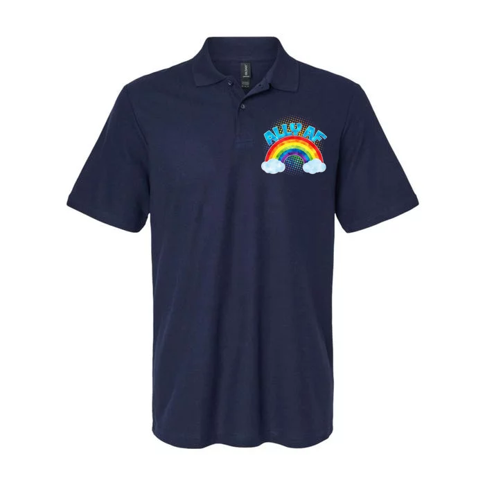 ALLY AF LGBT Rainbow Softstyle Adult Sport Polo