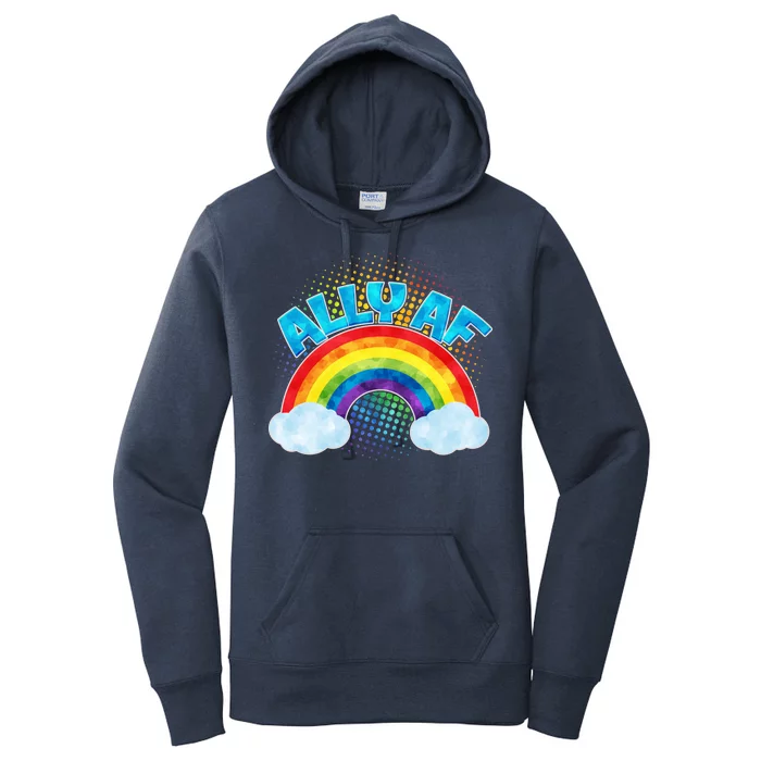 ALLY AF LGBT Rainbow Women's Pullover Hoodie