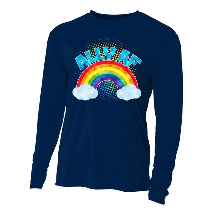 ALLY AF LGBT Rainbow Cooling Performance Long Sleeve Crew