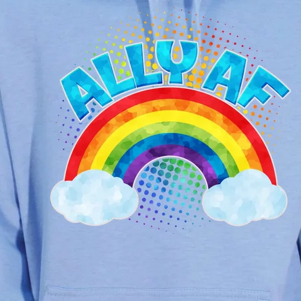 ALLY AF LGBT Rainbow Unisex Surf Hoodie