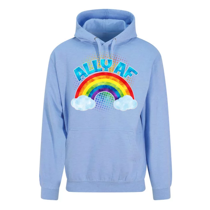 ALLY AF LGBT Rainbow Unisex Surf Hoodie