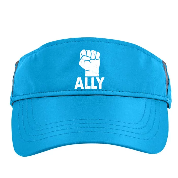 Ally Distressed Protest Fist Adult Drive Performance Visor