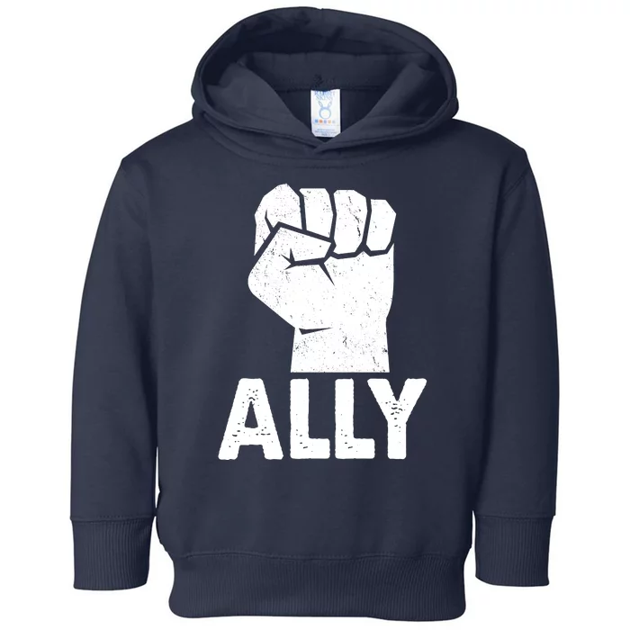 Ally Distressed Protest Fist Toddler Hoodie