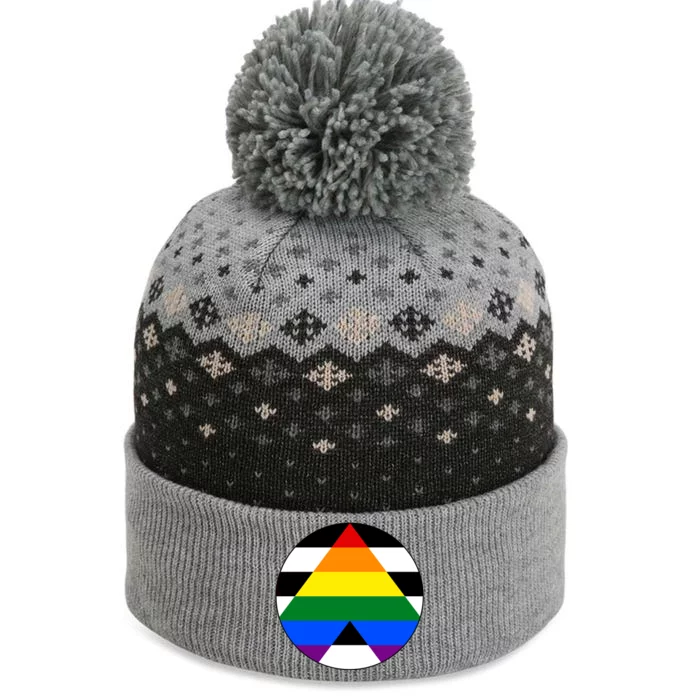 Ally Flag Circle Pyramid Pride The Baniff Cuffed Pom Beanie