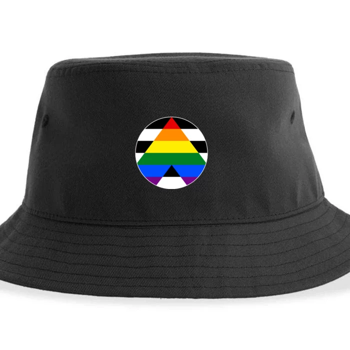 Ally Flag Circle Pyramid Pride Sustainable Bucket Hat