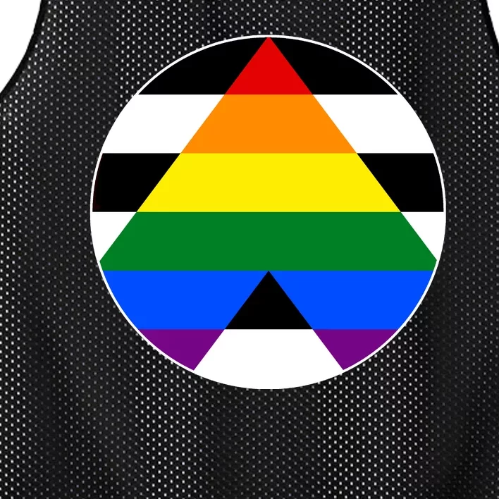 Ally Flag Circle Pyramid Pride Mesh Reversible Basketball Jersey Tank