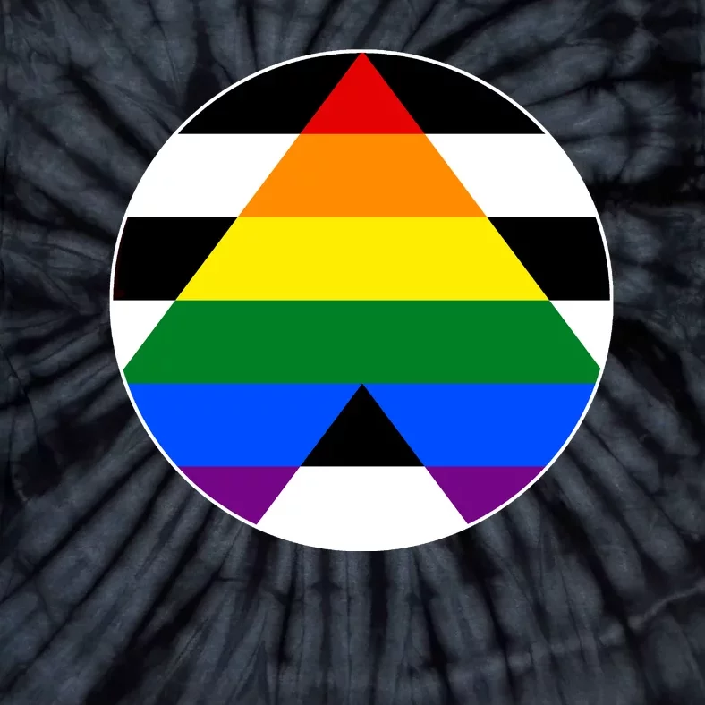 Ally Flag Circle Pyramid Pride Tie-Dye T-Shirt