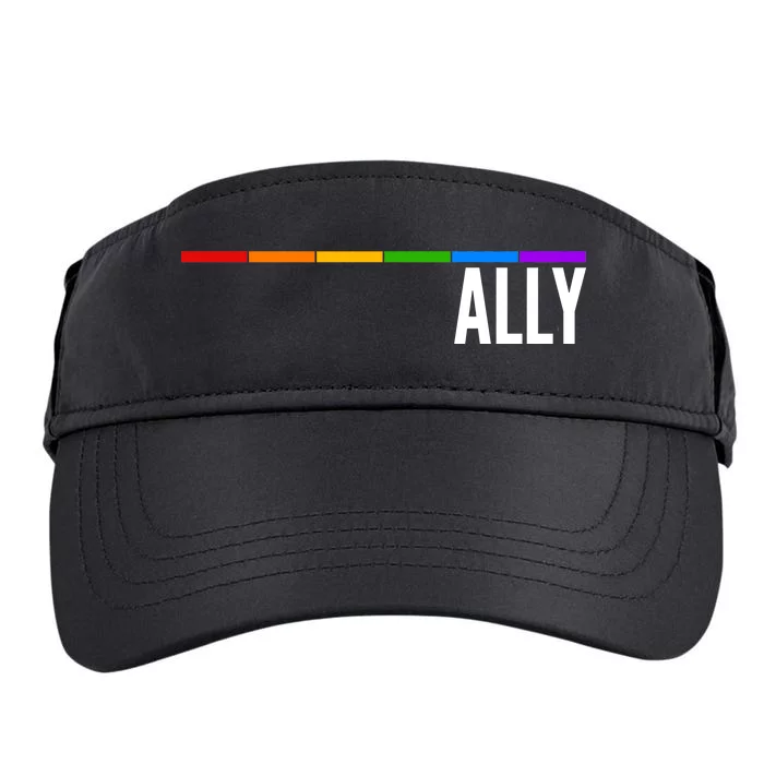 Ally LGBT Support Rainbow Thin Line Adult Drive Performance Visor