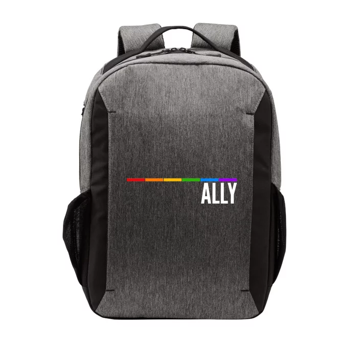 Ally LGBT Support Rainbow Thin Line Vector Backpack