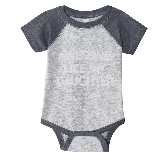 Awesome Like My Daughter Parents Day Gift Infant Baby Jersey Bodysuit