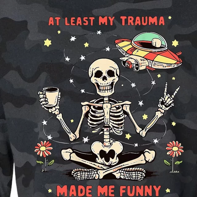 At Least My Trauma Made Me Cropped Pullover Crew