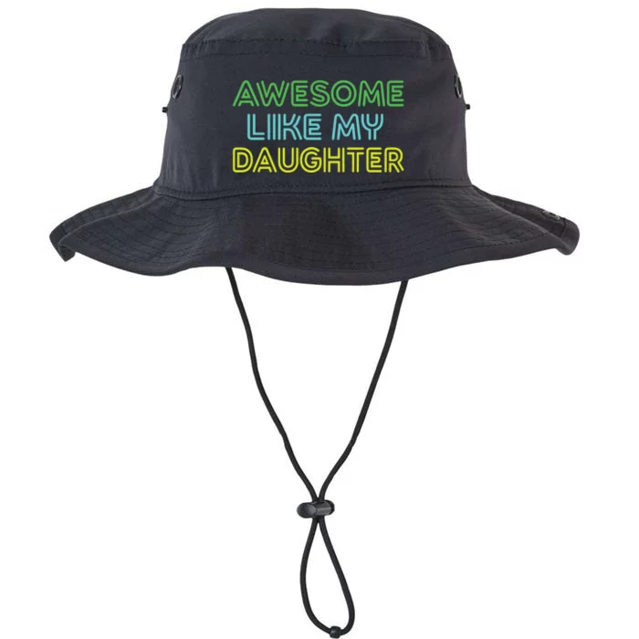 Awesome Like My Daughter Funny Dad Joke Gift Fathers Day Legacy Cool Fit Booney Bucket Hat