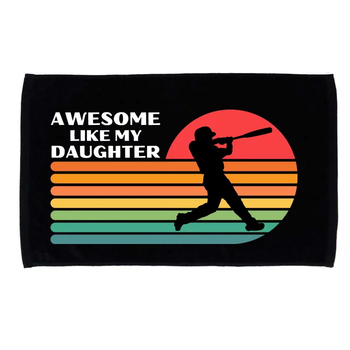 Awesome Like My Daughter Vintage Baseball Microfiber Hand Towel