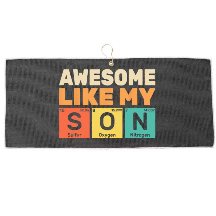 Awesome Like My Son Periodic Table Father's day Chemistry Large Microfiber Waffle Golf Towel