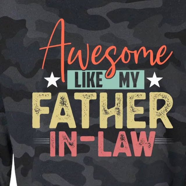 Awesome Like My Father In Law Family Lovers Father Day Cropped Pullover Crew