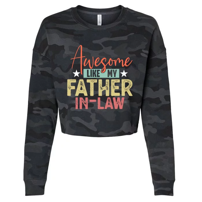 Awesome Like My Father In Law Family Lovers Father Day Cropped Pullover Crew