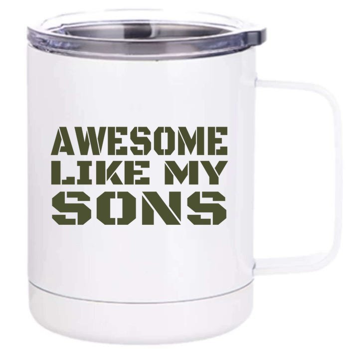 Awesome Like My Sons Happy Fathers Day Gift Front & Back 12oz Stainless Steel Tumbler Cup