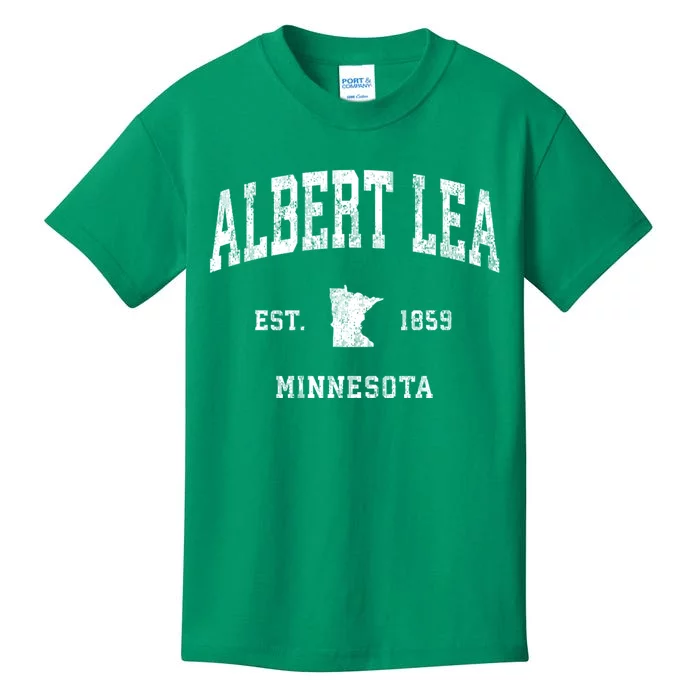 Albert Lea Minnesota Mn Vintage Athletic Sports Kids T-Shirt