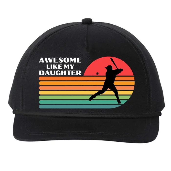 Awesome Like My Daughter Vintage Baseball Dad Snapback Five-Panel Rope Hat