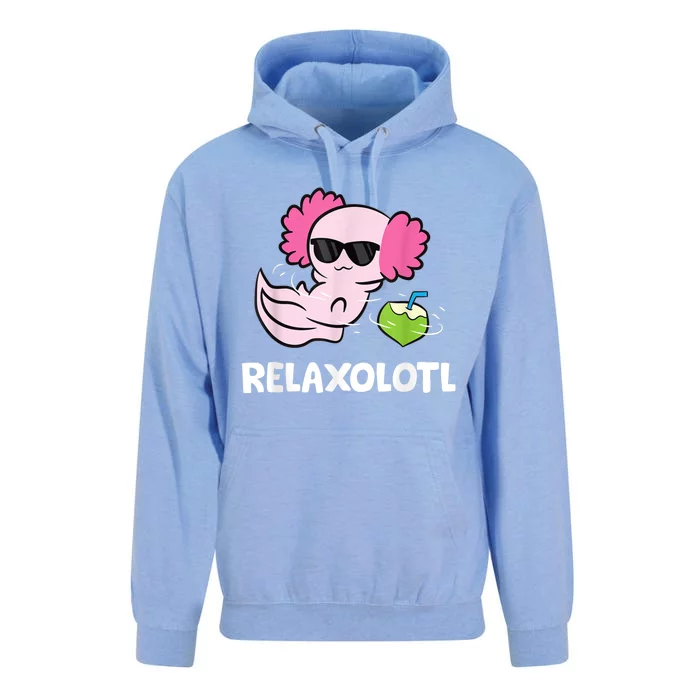 Axolotl Lover Mexican Salamander Relaxolotl Cute Axolotl Unisex Surf Hoodie