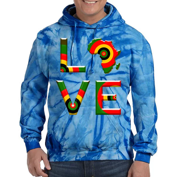 Africa Love Meaningful Gift African American History Tie Dye Hoodie