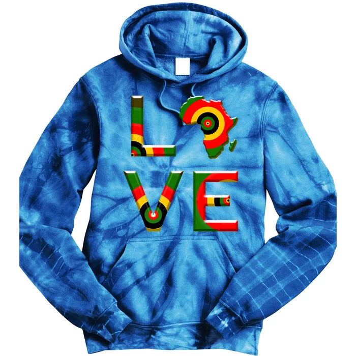 Africa Love Meaningful Gift African American History Tie Dye Hoodie