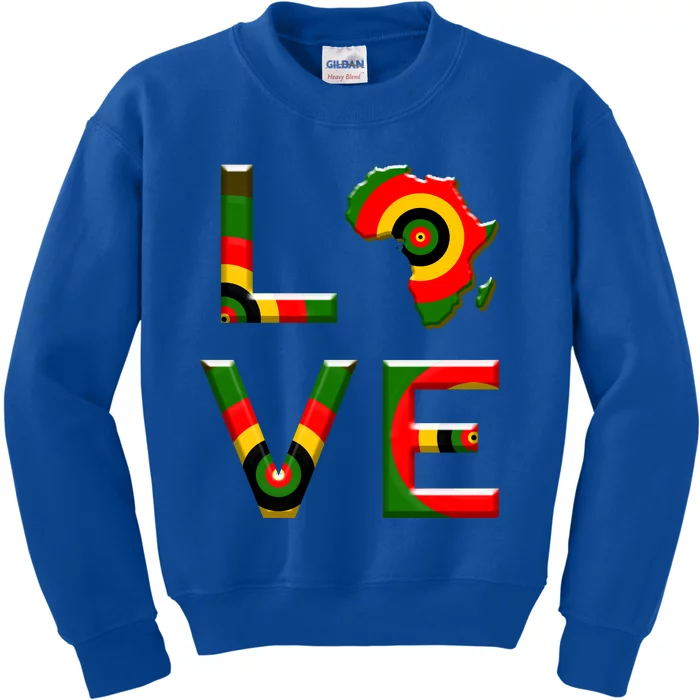 Africa Love Meaningful Gift African American History Kids Sweatshirt