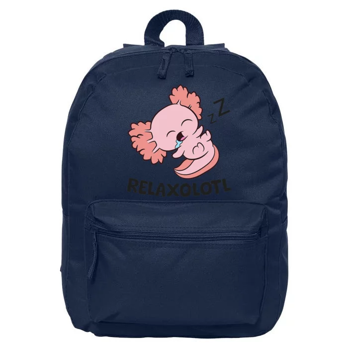 Axolotl Lover Mexican Salamander Relaxolotl Axolotl 16 in Basic Backpack