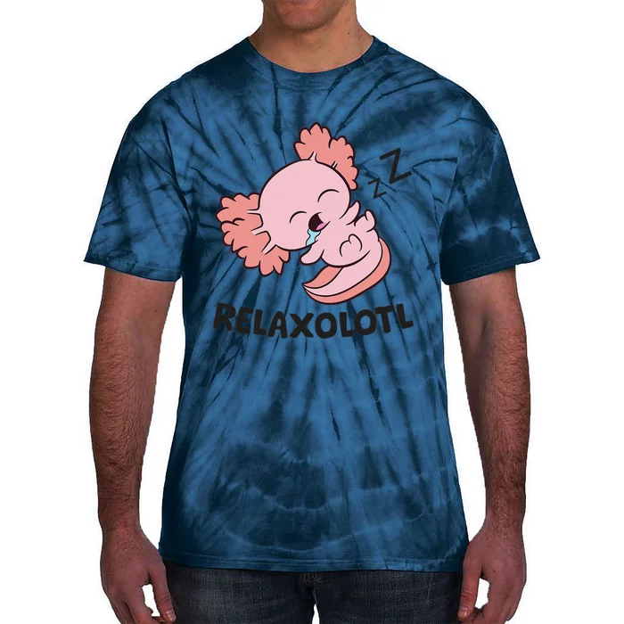 Axolotl Lover Mexican Salamander Relaxolotl Axolotl Tie-Dye T-Shirt